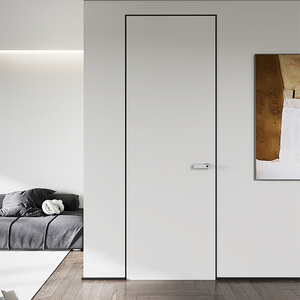 执恋极窄无框门铝木门卧室门极简室内门隐形门暗门背景墙客厅一体