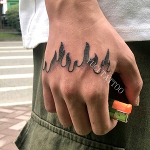 火焰纹身贴女