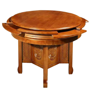 大圆桌子餐桌家用旋转折叠