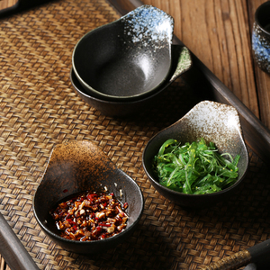 带勺小碗小菜碗酱料碗日式陶瓷家用调料碗创意小号酱油醋碗小吃碗