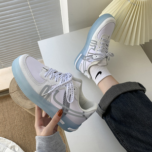 pame aj女鞋子2020秋冬新款骨白冰蓝男女空军一号女运动鞋ins百搭