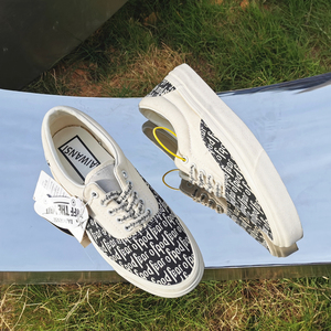 白万斯fog鞋字母印花涂鸦鞋帆布鞋男鞋女鞋滑板鞋休闲鞋byеvans