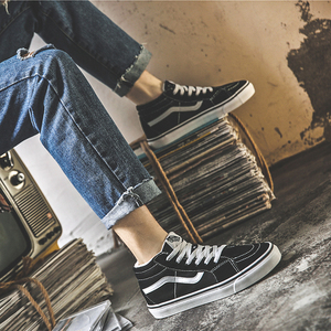 官网万斯男鞋中帮帆布鞋纪念款sk8经典滑板鞋韩版原宿运动休闲鞋