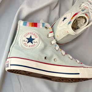 converse/匡威 all star 女子彩虹刺绣高帮帆布鞋休闲鞋567991c