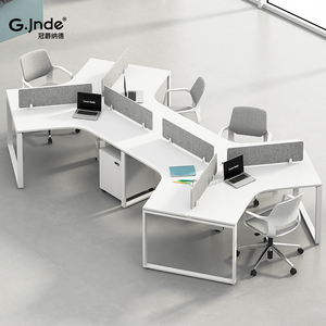 异形工位职员办公桌现代简约办公家具异形办公桌椅组合创意员工桌
