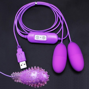女性自慰器女用USB双跳蛋强力震动G点高潮阴蒂刺激成人情趣性用品