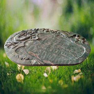 九龙壁茶盘整块华安玉排水茶台纯手工雕刻龙戏珠大号玉石功夫茶具