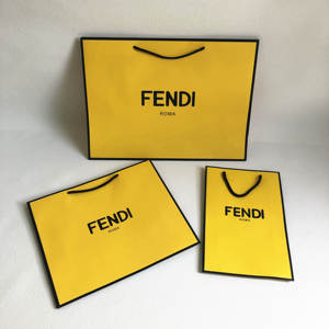 原版fendi芬迪礼品袋包装t恤衣服围巾腰带鞋子包包丝带购物纸袋