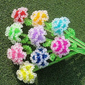 日本购diy手工串珠玫b瑰花材料包手工制作珠子饰品礼物发财树花瓶