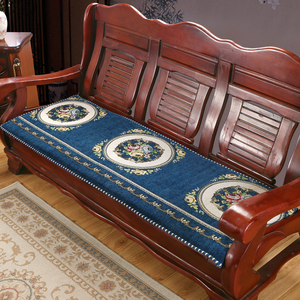 欧式沙发垫中式实木沙发坐垫单三人座垫冬季加厚红木质沙发垫防滑
