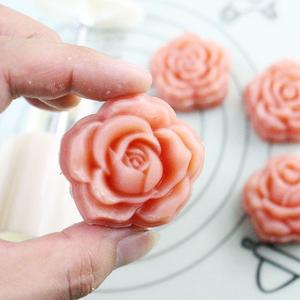 20g50g63g75g立体玫瑰花型月饼模具做冰皮广式月饼的按压成型工具