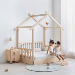 孩在 伴伴温莎床 伸缩儿童床沙发床可翻转落地地板床