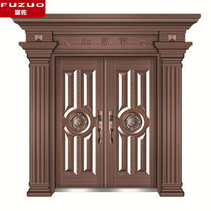 富佐【fuzuo】别墅大门双开门锌合金对开仿铜门农村堂屋进户双扇