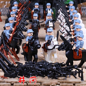 乐高拼装积木军事小人仔二战部队士兵人八路军日军男孩子玩具