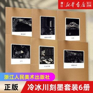 50宇轩博雅图书专营店天猫正版 读库笔记本《冷冰川》墨刻艺术插图