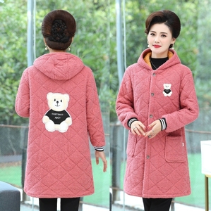 棉罩衣女冬季加厚超厚女款加绒加厚大人厨房家用长袖围裙保暖外套