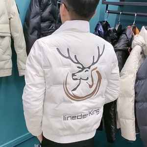 冬季白鸭轻薄羽绒服男潮牌潮流鹿头网红同款外套精神小伙上衣保暖