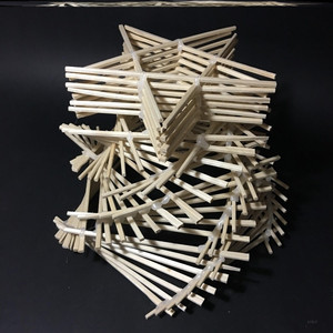 类木棍手工艺立构木筷立体构成作业2新品作品成品材料包几何设计