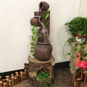 陶罐庭院户外花园阳台景观装饰自循环假山流水喷泉鱼池水景摆件