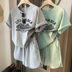 2024新款韩版宽松纯棉短袖套装减龄洋气休闲时尚运动两件套女夏装