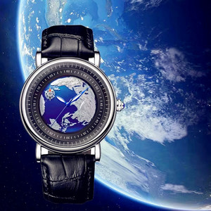 星球手表蓝色星球款机械表giga地球表ci青年学生全自动高级感腕表