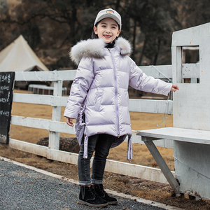 童装小女孩冬季羽绒服大毛领女童加厚外套洋气舒适百搭上衣外穿潮