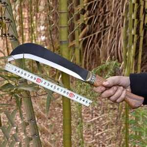 龙泉砍柴刀户外开路山刀长柄手工锻打高锰钢双面镰刀砍树枝割草刀