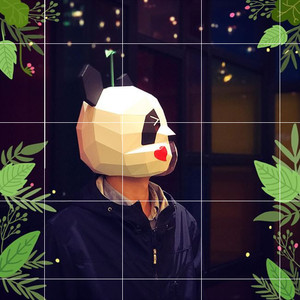 道具歌王专用网蒙面唱将林宥嘉熊猫头套纸模面具儿童活动演唱红