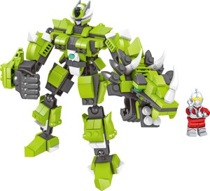 奥特曼玩具兼容乐高拼装积木钢铁飞龙变形恐龙机甲机械兽儿童益智