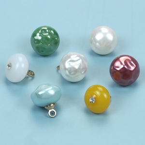 珍珠衬衫扣子宝宝衣服装饰辅料彩色金属圆形小纽扣开衫毛衣配件