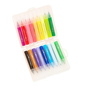 爱好(aihao)软头18色水彩笔套装儿童幼儿园小学生用可水洗软头彩