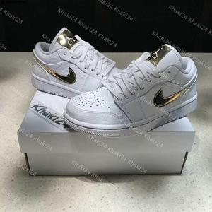 khaki24airjordan1aj1白金男女低帮潮流休闲球鞋cz4776-100
