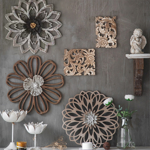 美式复古壁挂墙面装饰做旧铁艺镂空雕花墙饰木质民宿客厅玄关壁饰