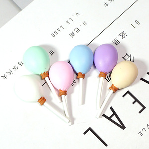 比彩卡通椭圆气球树脂饰品材料包 diy水晶滴胶奶油壳装饰耳环发夹