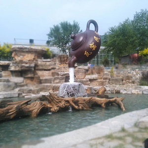 天壶悬空流水摆件景观茶壶喷泉庭院大茶壶悬空天壶流水喷泉定制
