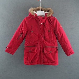 厚厚加绒衬里!户外s连帽中长款棉衣外套男女童0.