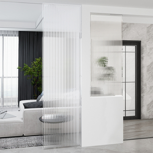 长虹玻璃屏风入户玄关客厅卫生间洗手台简约现代半墙亚克力隔断