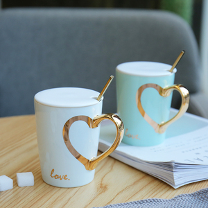 00dunoon丹侬英国骨瓷高颜值马克杯创意爱心水杯家用情侣杯子一对天猫