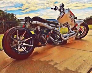 进口本田祖玛110改装电喷女士小龟50cc踏板福喜燃油助力250摩托车