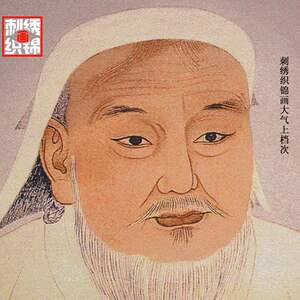 成吉思汗像挂毯
