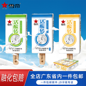 雪帝活酸砖网红冰淇淋雪域青稞燕麦黄桃原味酸奶乳酸菌冰激凌冷饮