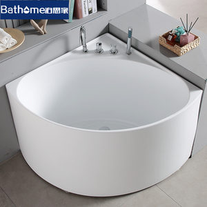 日式深泡网红无缝一体独立式扇形三角形小空间专用浴缸