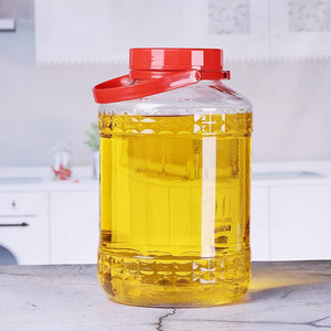 玻璃油桶 储油罐大容量 装油瓶食用油桶5l 10斤花生油玻璃罐 可