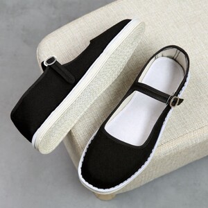 手工布鞋女 纯手工老北京布鞋女纳底透气养脚布底鞋中老年妈妈鞋