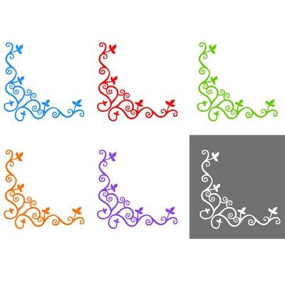 天花板吊顶装饰墙贴贴纸欧式壁花藤客厅卧室创意对角花玻璃贴花