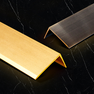 英华铜业l型直角装饰铜条木地板收边压条7字型墙角包角实心黄铜条