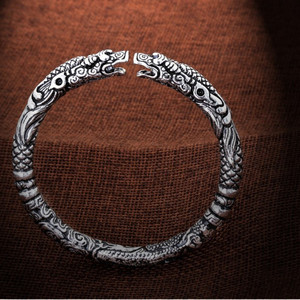 老九门二响环手镯佛爷同款双响环纯银张日山张启山盗墓笔记二环响