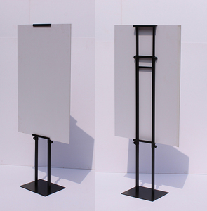金属铁双面kt板立式挂画架子海报宣传广告展示竖版落地式可调支架