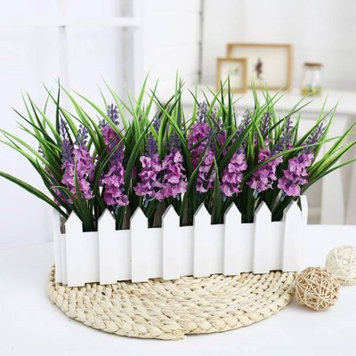 红花围栏假花栏珊木栅栏冰箱上面放的室内小清新摆放室外胶花家