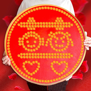 硬币喜字贴五毛5毛钱模板相框diy手工结婚礼物送新人囍字五角贴钱